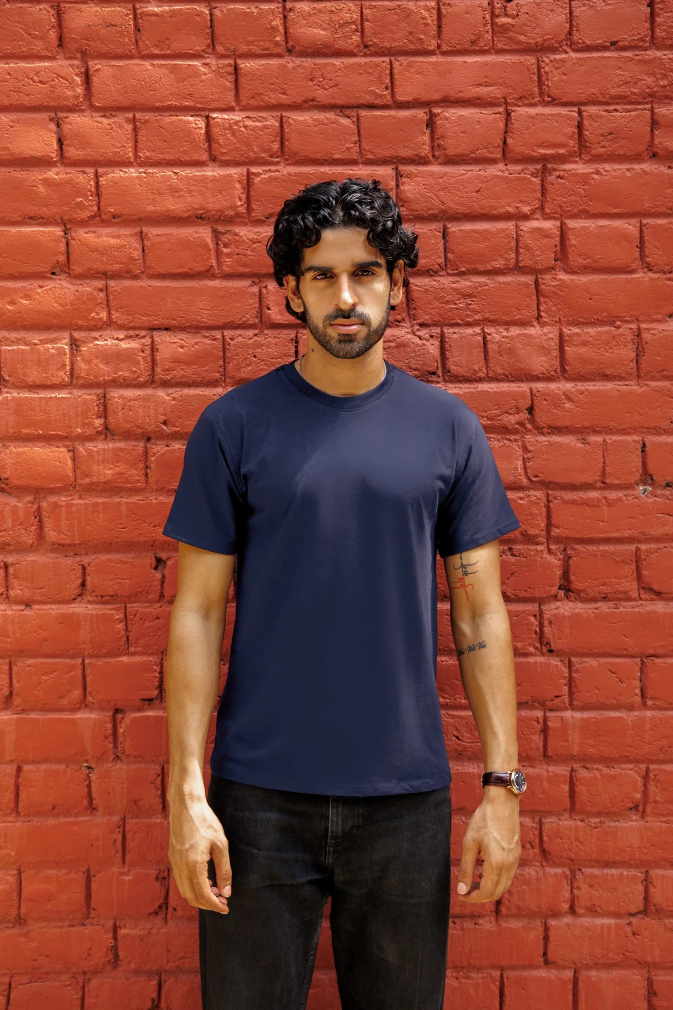 Bamboo Crew Tee – Navy