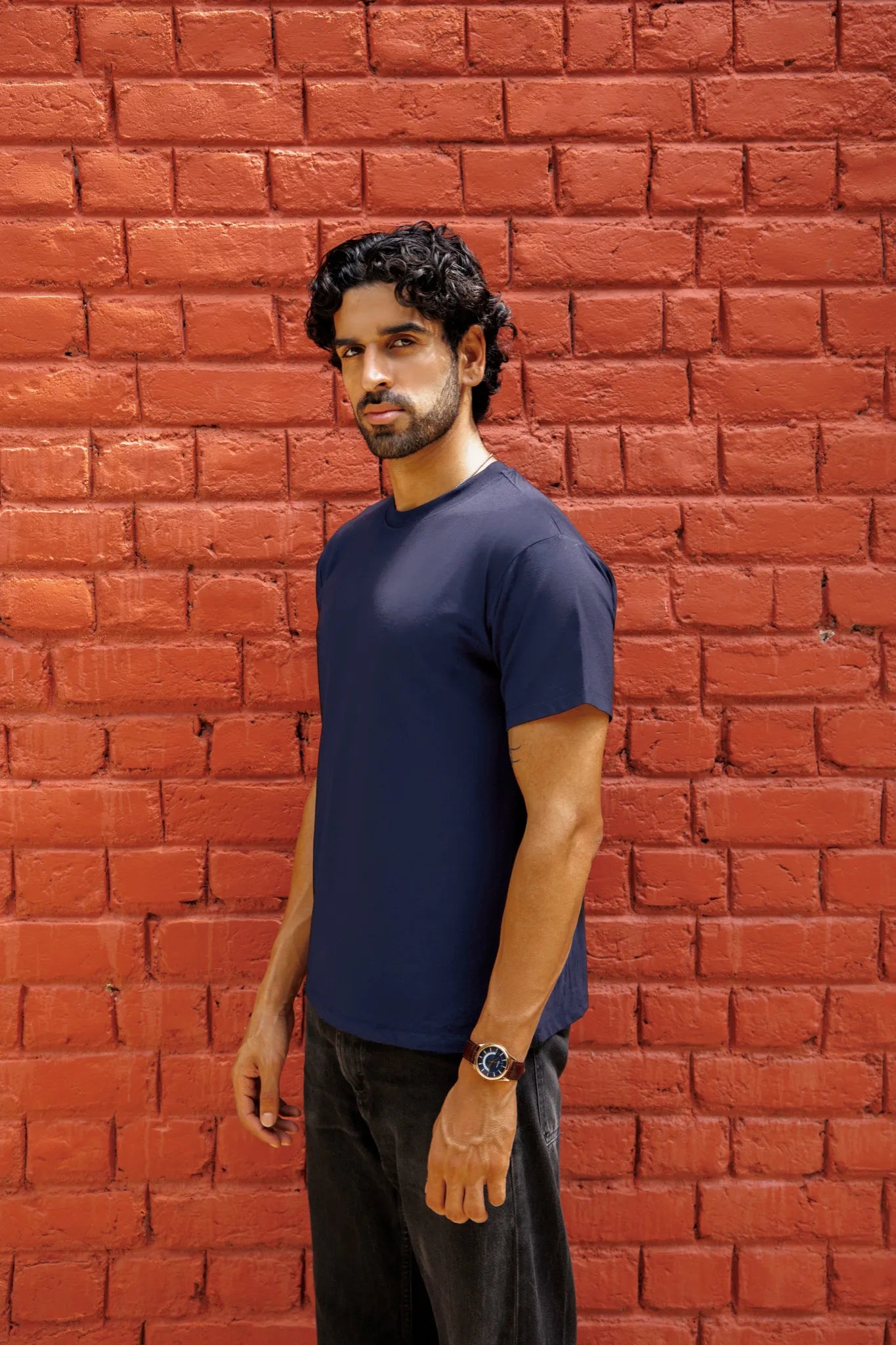 Bamboo Crew Tee – Navy