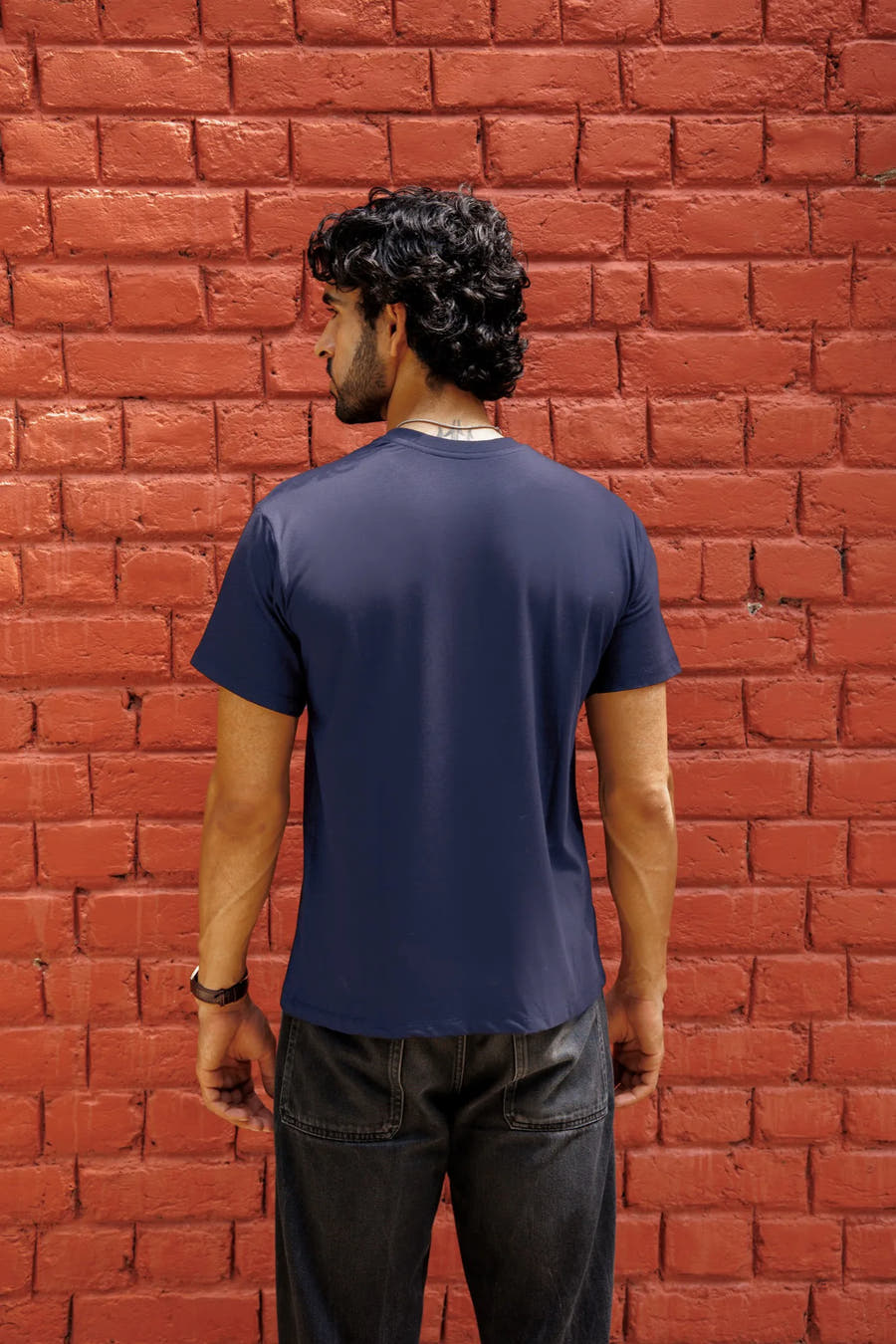Bamboo Crew Tee – Navy