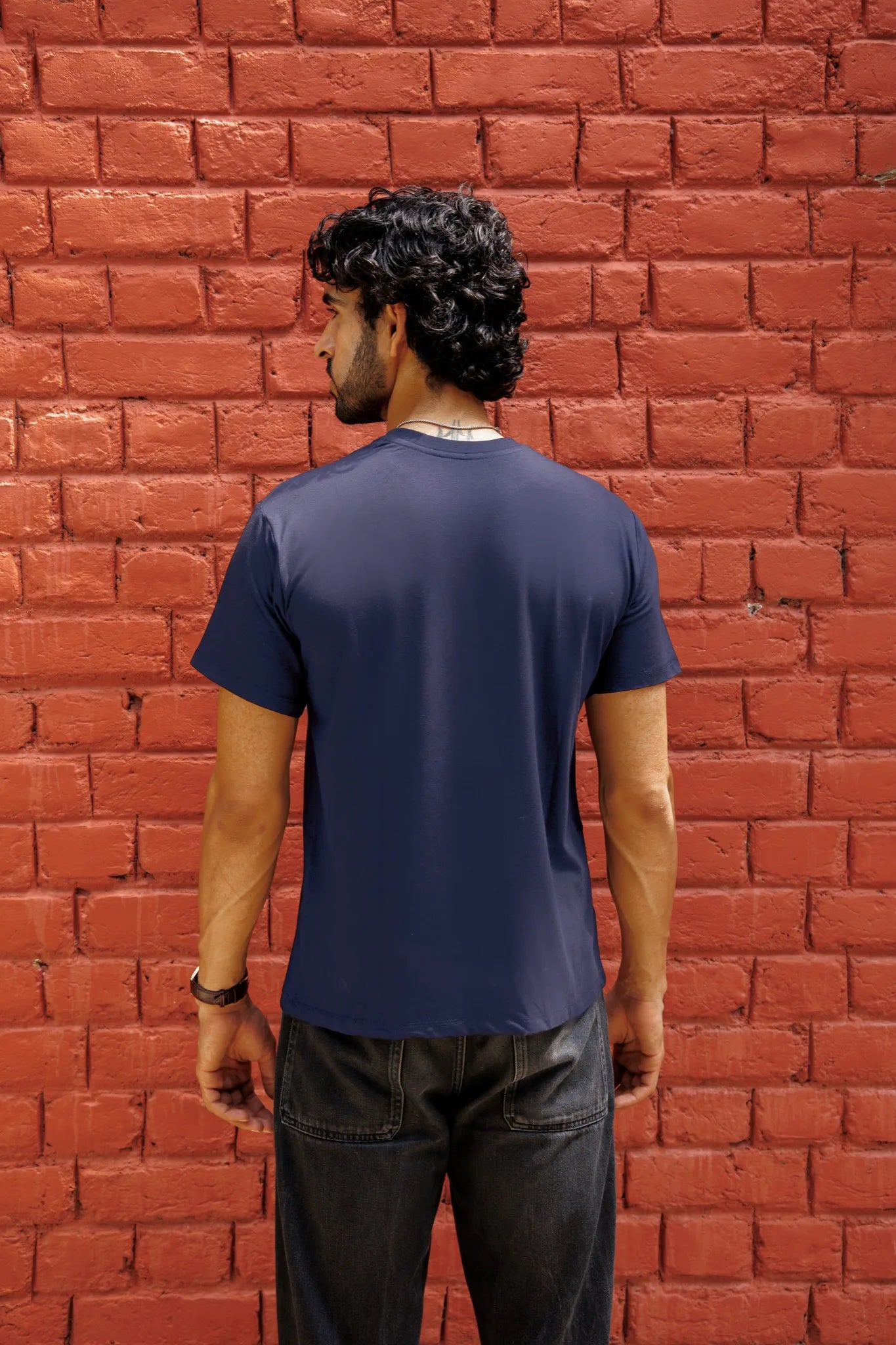 Bamboo Crew Tee – Navy