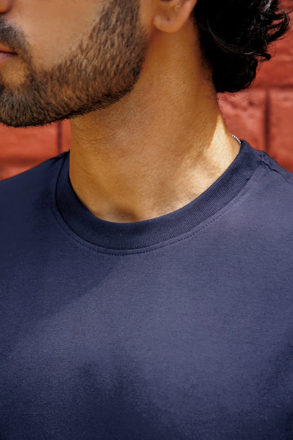 Bamboo Crew Tee – Navy