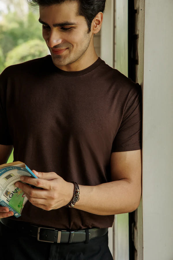 Bamboo Crew Tee – Coffee