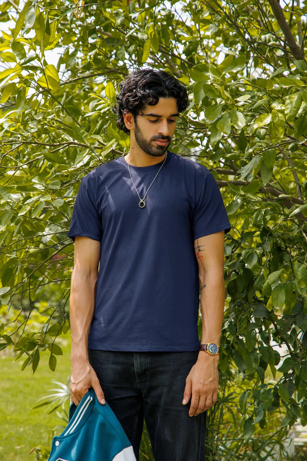 Bamboo Crew Tee – Navy